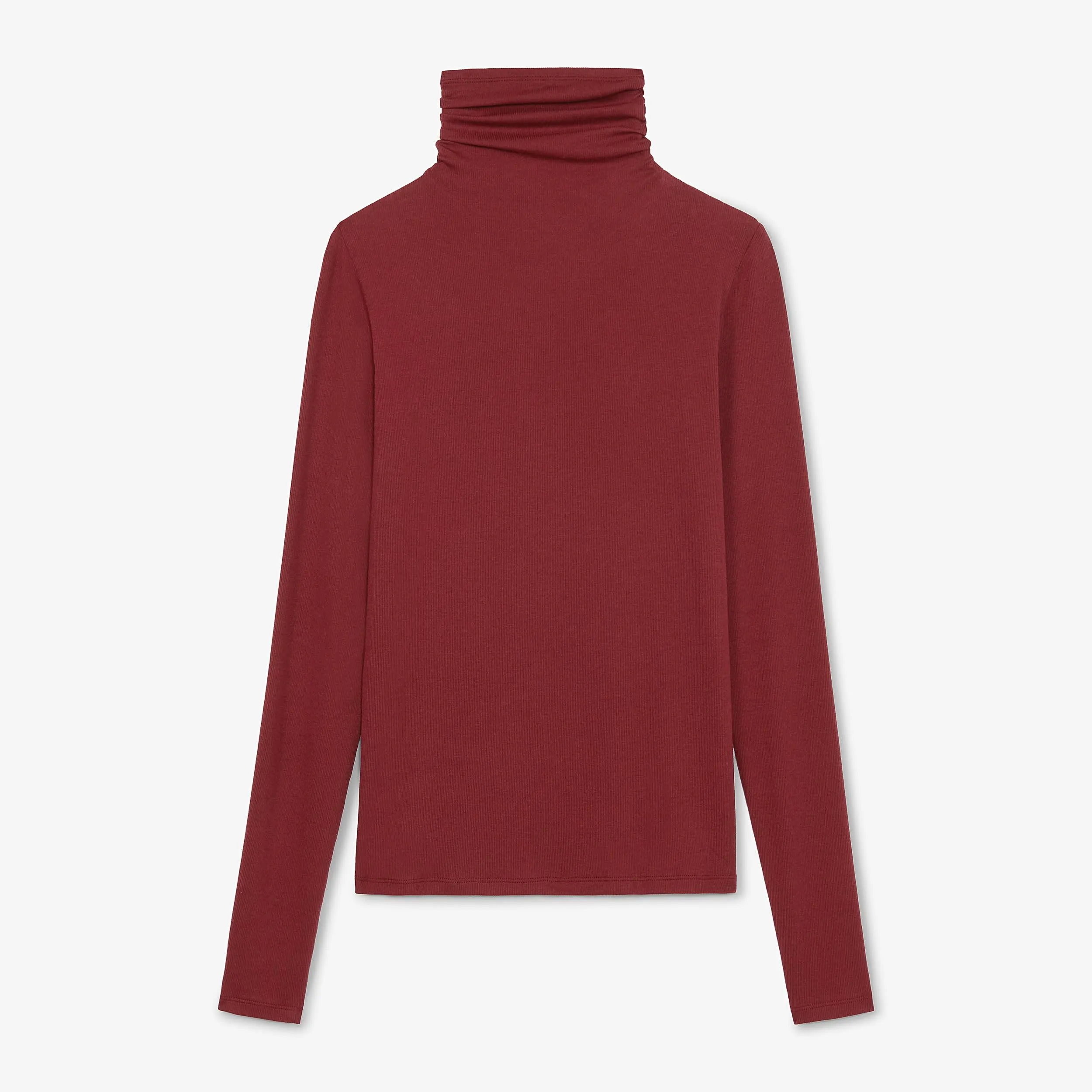 Axam Layering Turtleneck - Ribbed Pima Cotton :: Cranberry