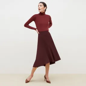 Axam Layering Turtleneck - Ribbed Pima Cotton :: Cranberry