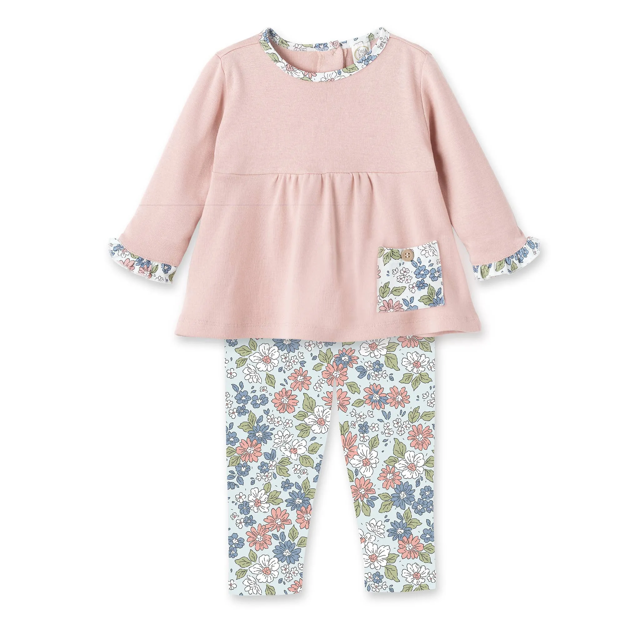 Baby Girl's Meadow Fields Bamboo Top & Leggings