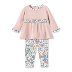 Baby Girl's Meadow Fields Bamboo Top & Leggings