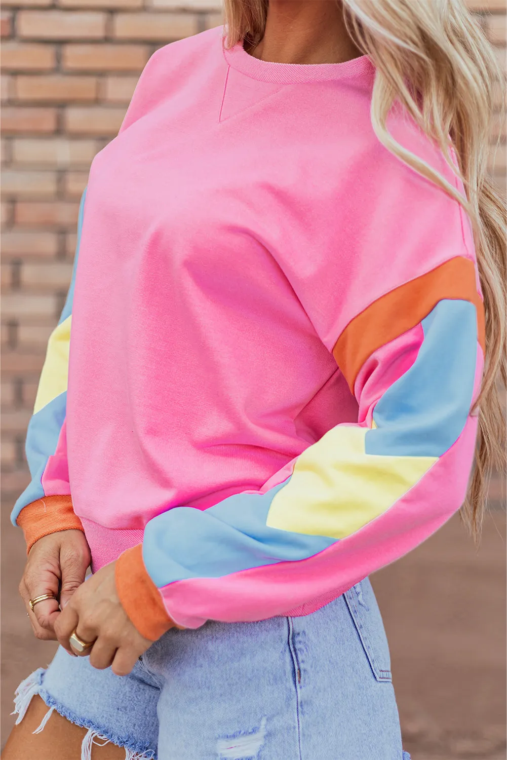 Candy Colorblock French Terry Top