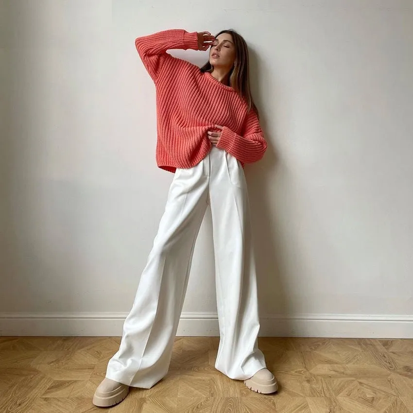 Chic Redefined High-Waisted Wide-Leg Trousers