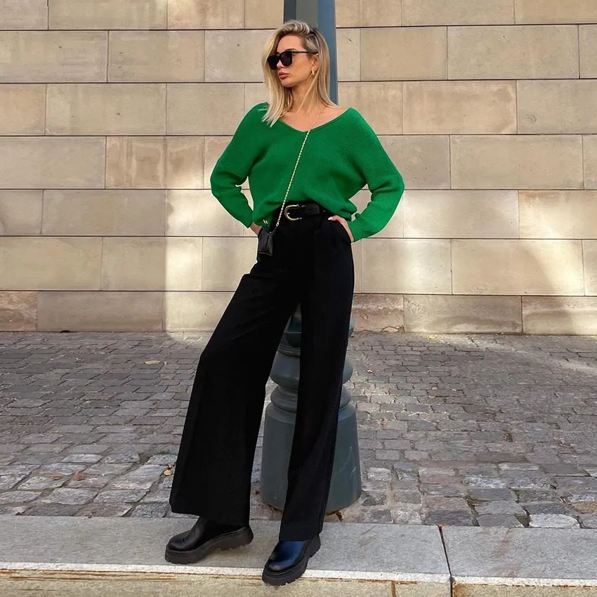 Chic Redefined High-Waisted Wide-Leg Trousers