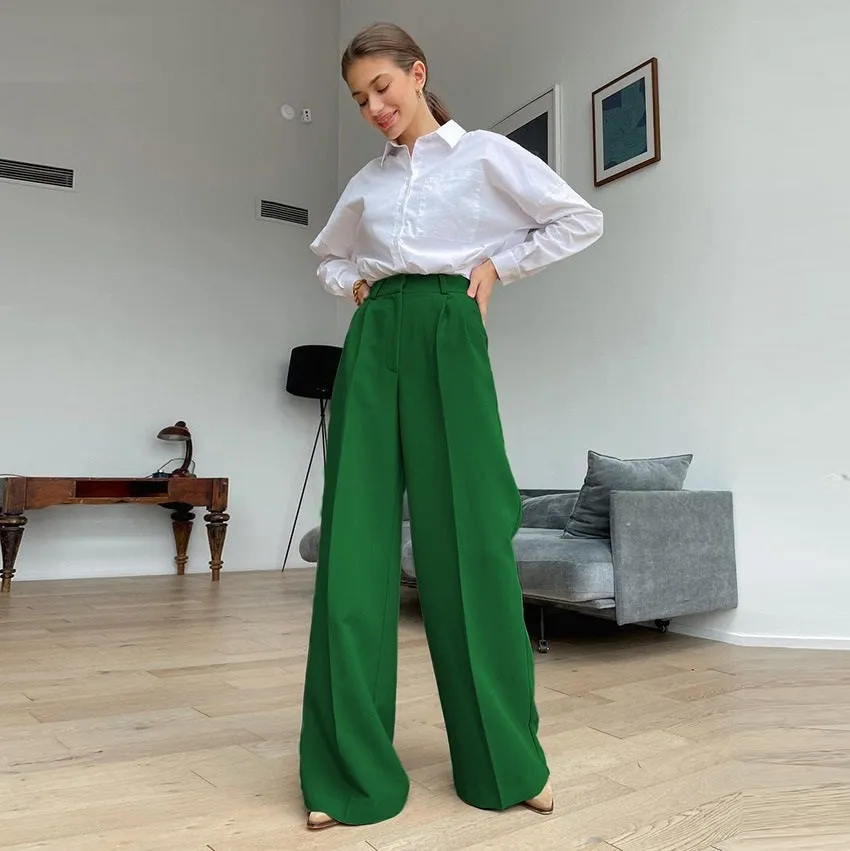 Chic Redefined High-Waisted Wide-Leg Trousers