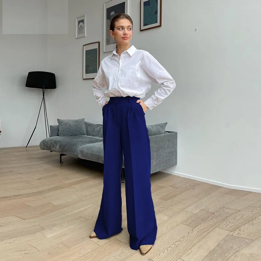 Chic Redefined High-Waisted Wide-Leg Trousers