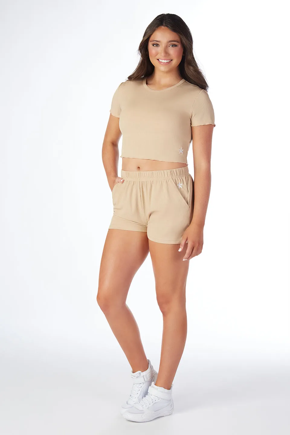 Comfy Cozy Crop Top in Caramel