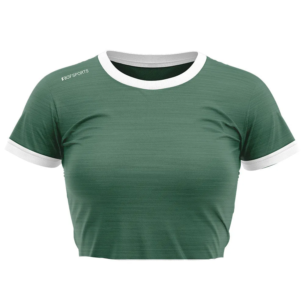 Crop Top - Green Melange