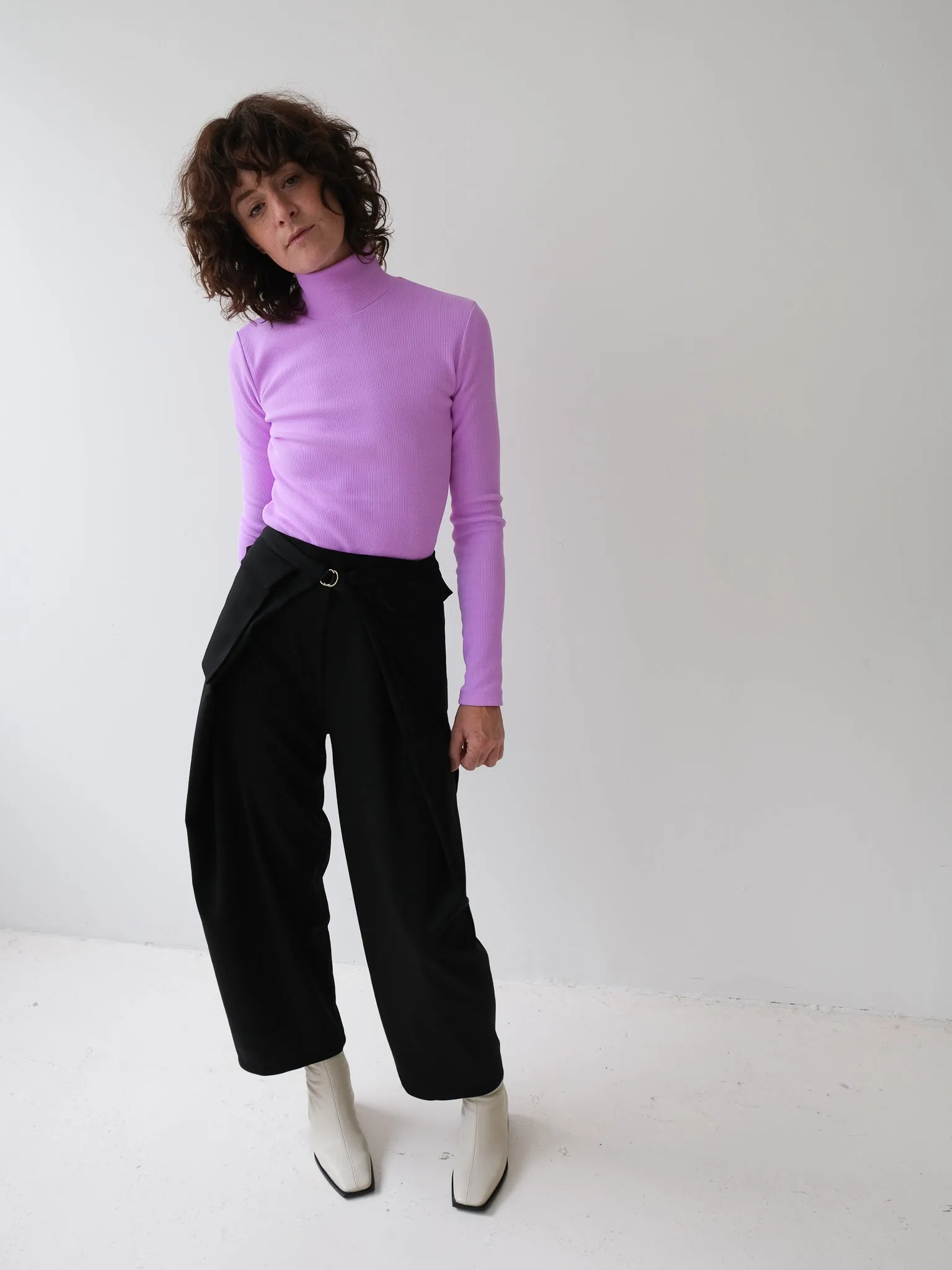 DAX black wool pant