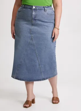 Denim A-Line Skirt