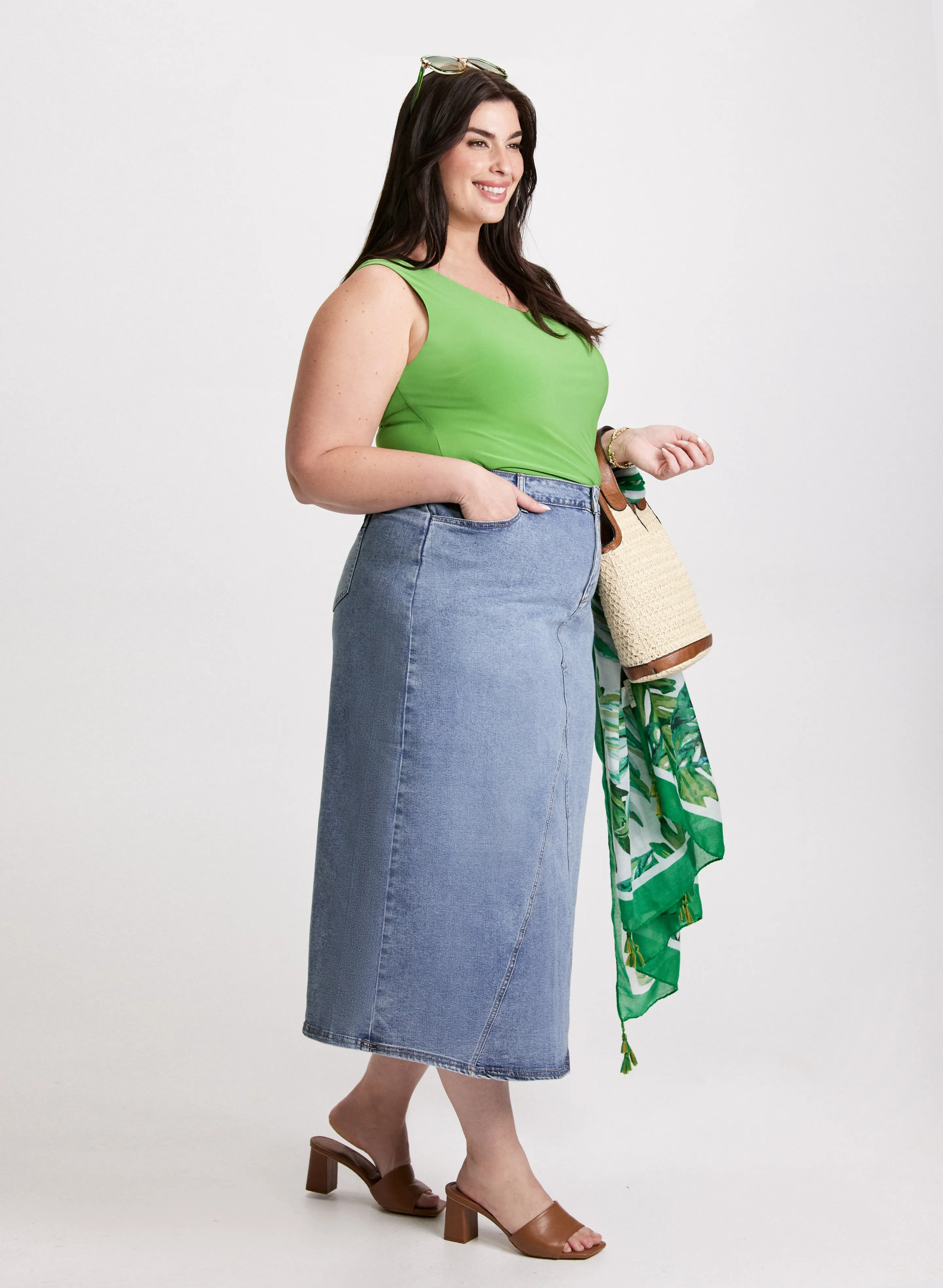 Denim A-Line Skirt