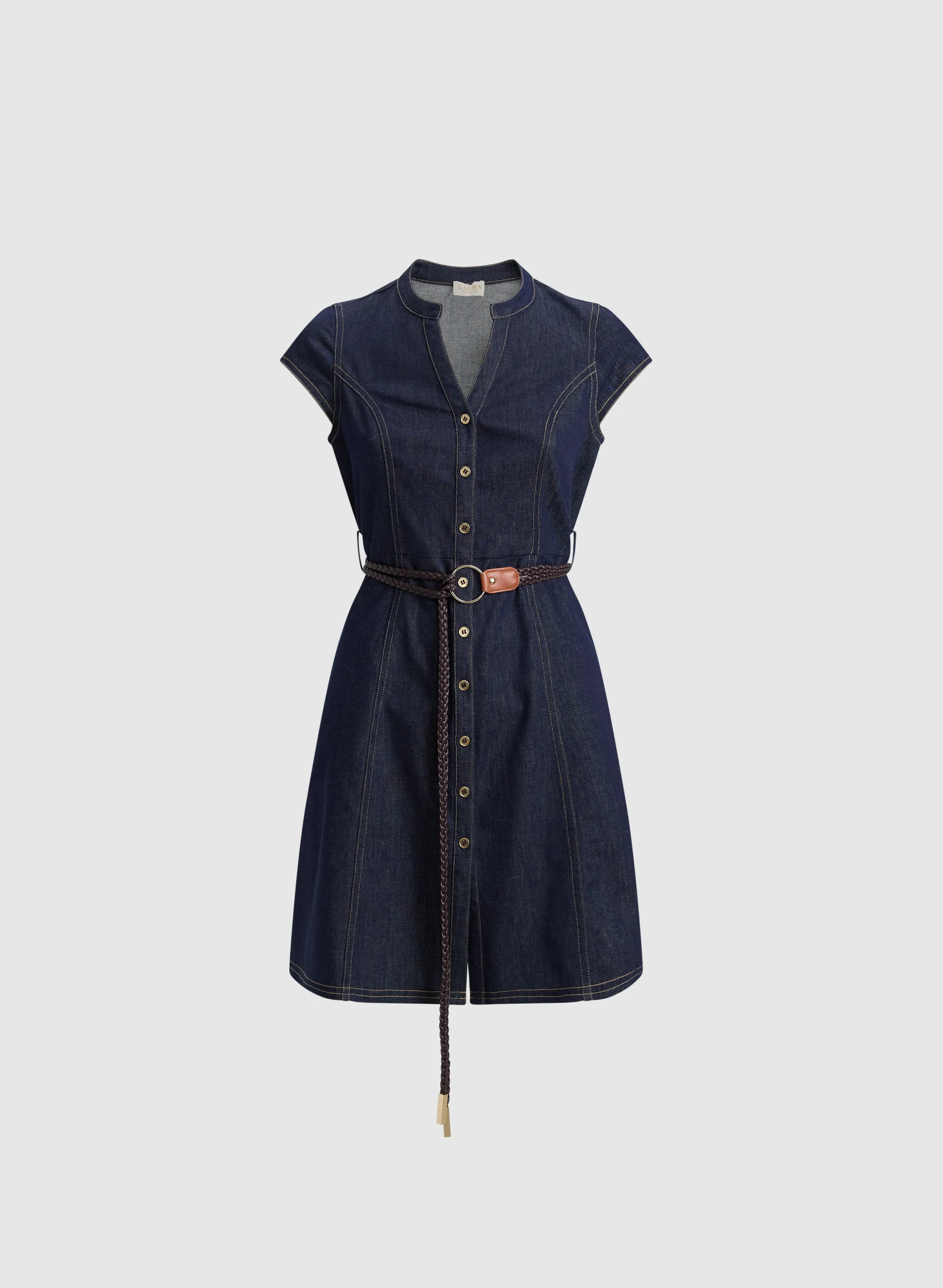 Denim Button Dress