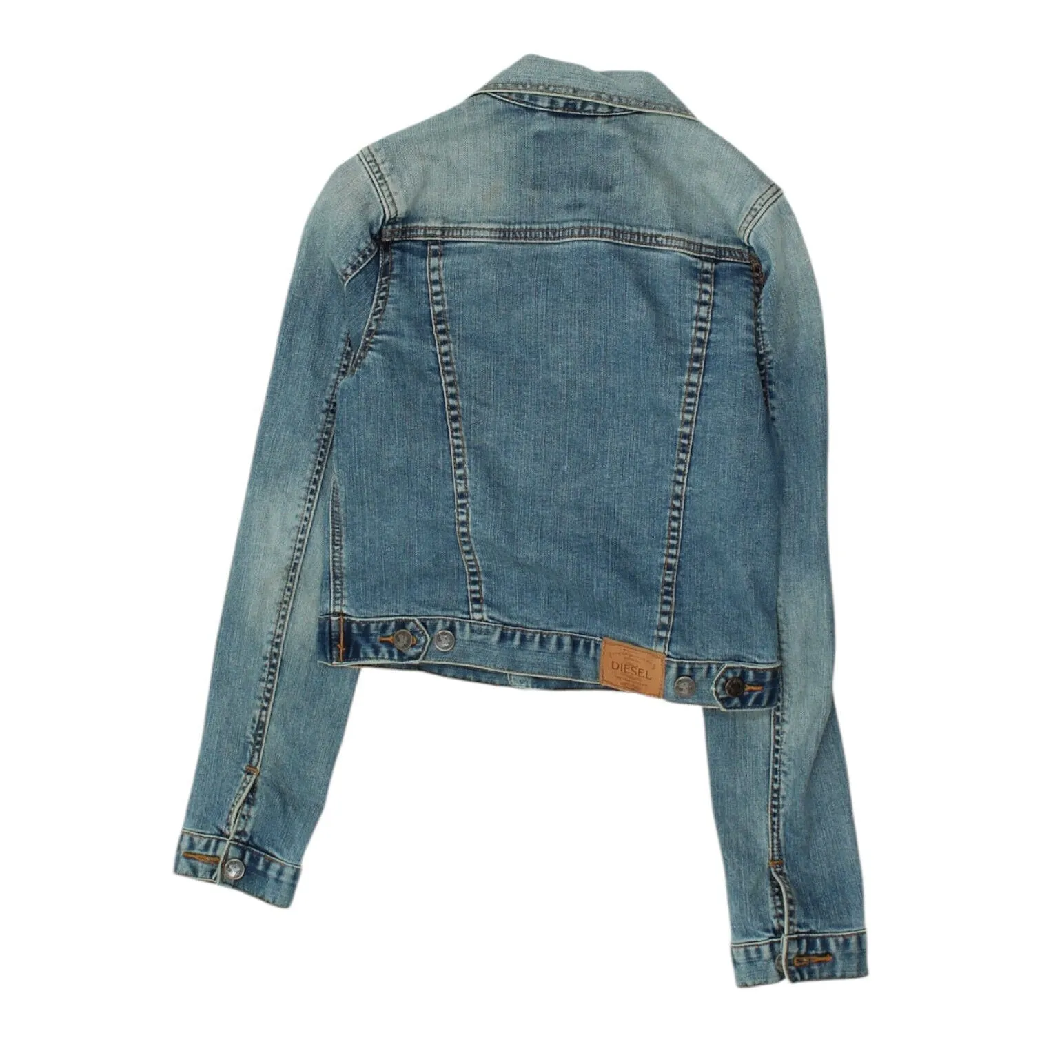 Diesel Womens Blue Denim Jean Jacket | Vintage Casual Stylish Designer Outerwear