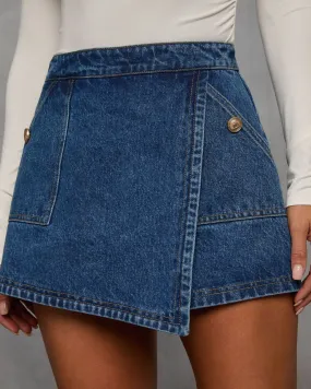 Fiona Denim Mini Skort