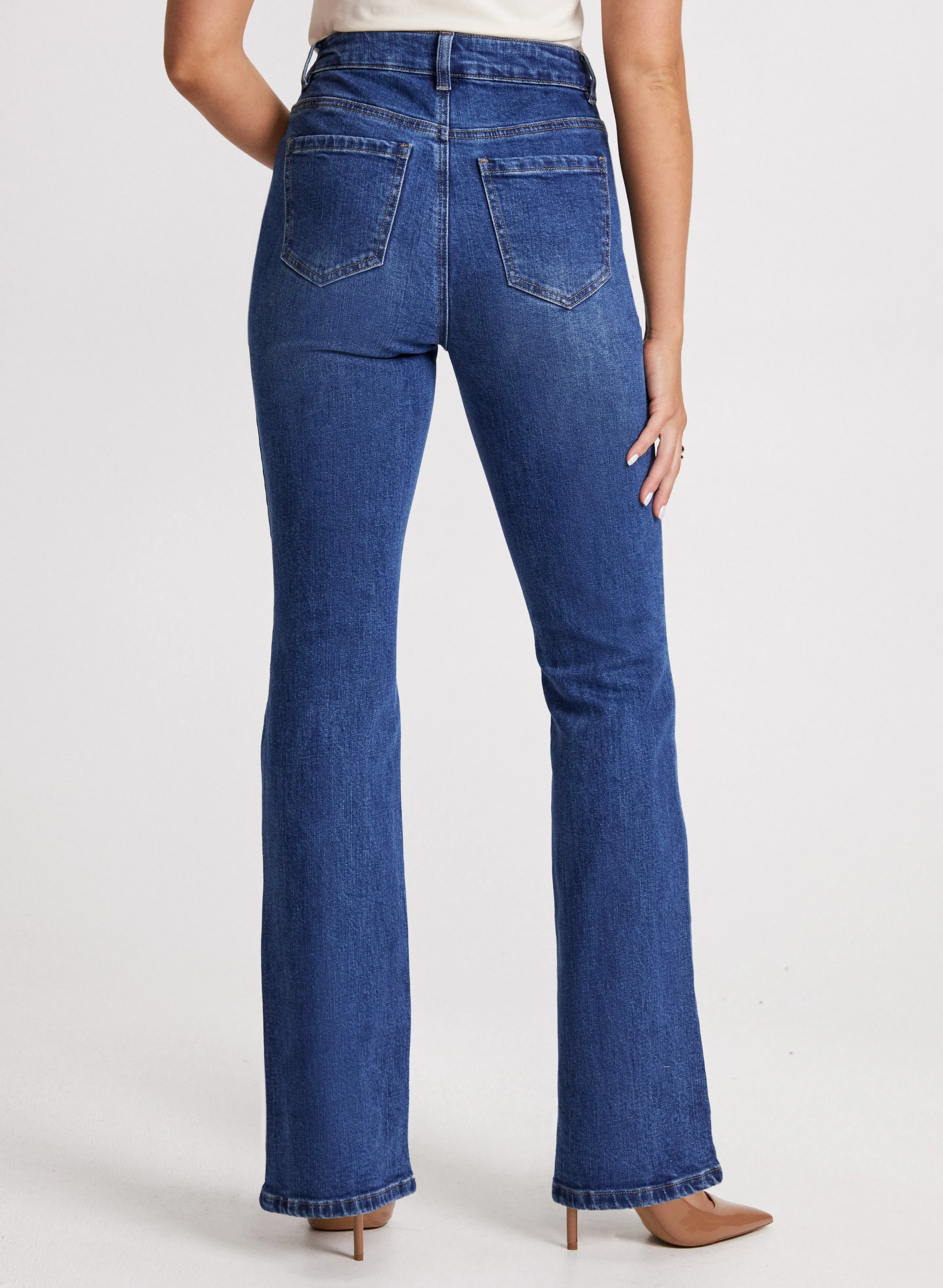 Flared Split Hem Jeans