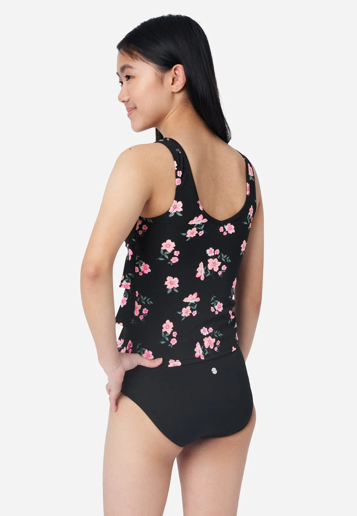 Floral Ruffle Tankini Swim Set