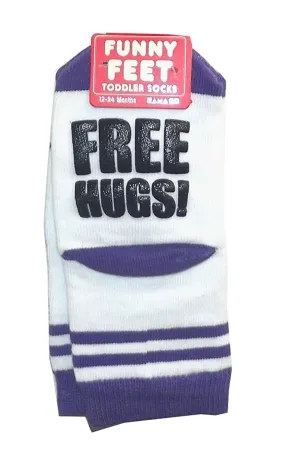 Funny Feet Toddler Socks: Free Hugs