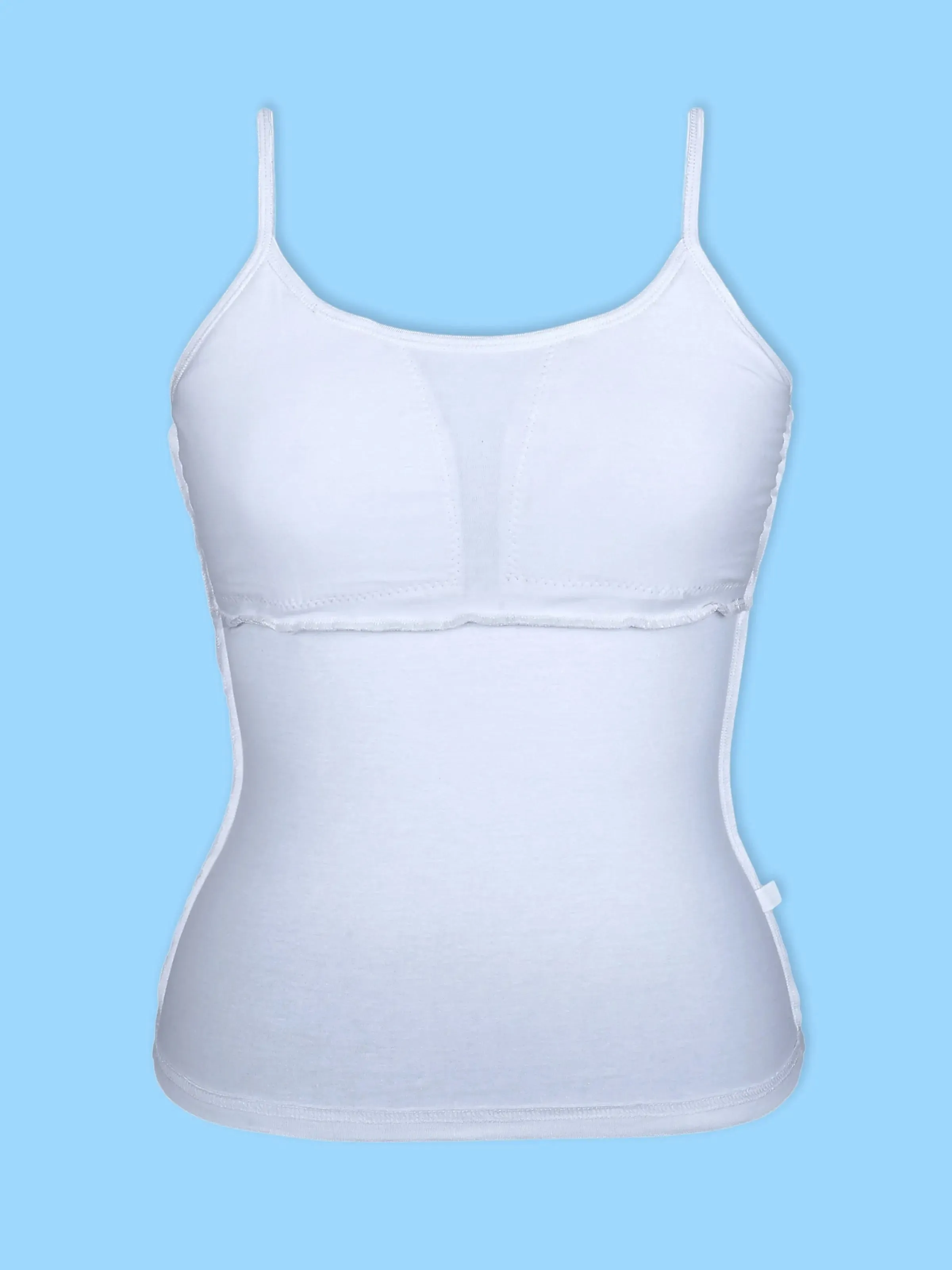 High Coverage Cotton Padded Camisole Bra with Adjustable Strap | Skin Tone | White | Black Pack-of-3