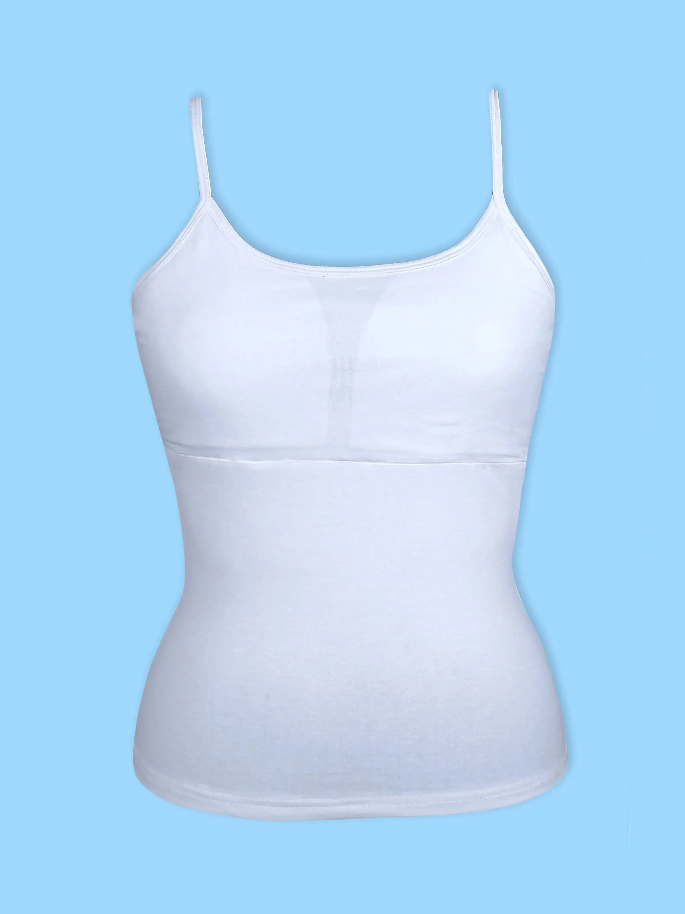 High Coverage Cotton Padded Camisole Bra with Adjustable Strap | Skin Tone | White | Black Pack-of-3