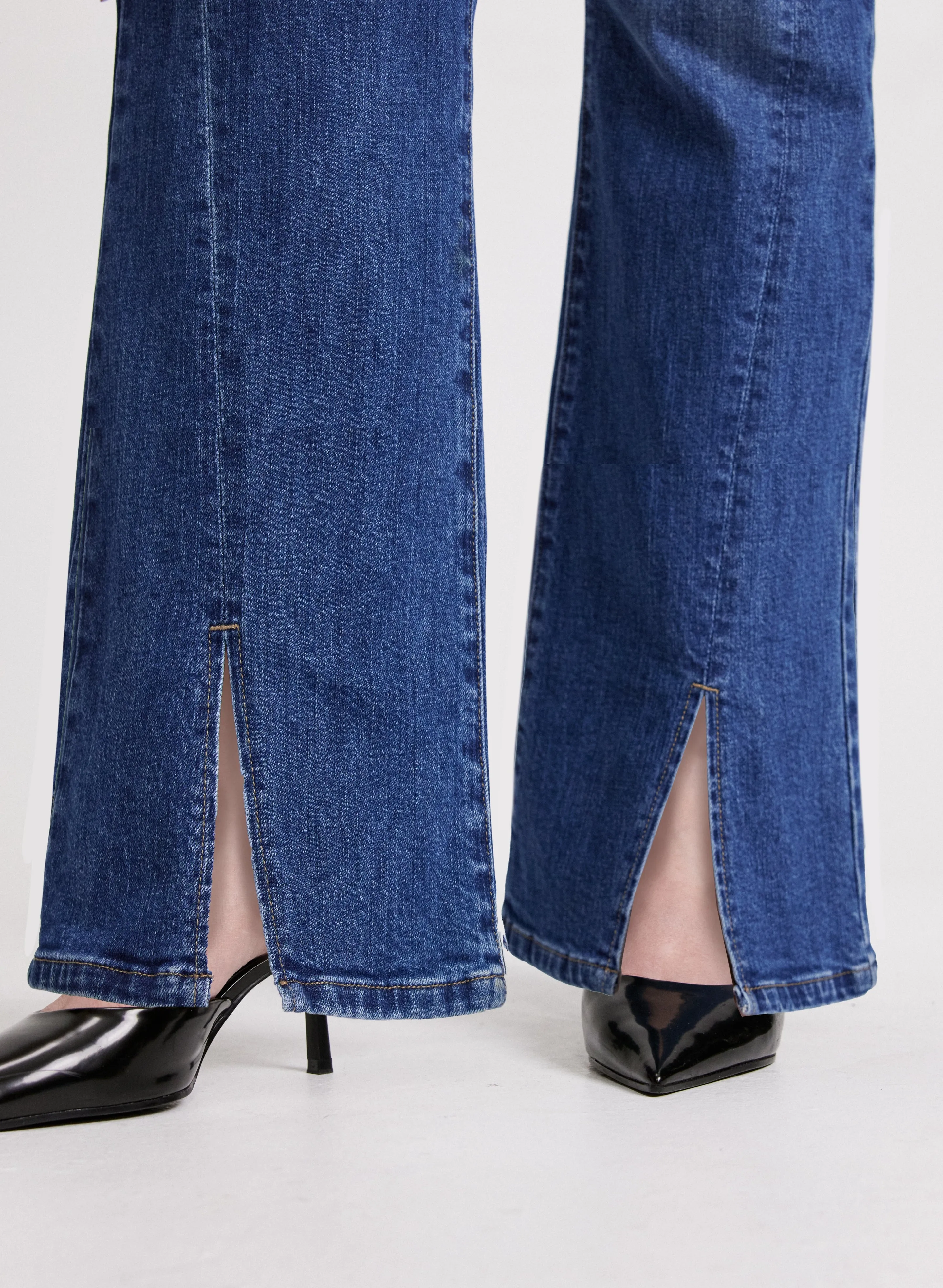 High Rise Flared Leg Jeans