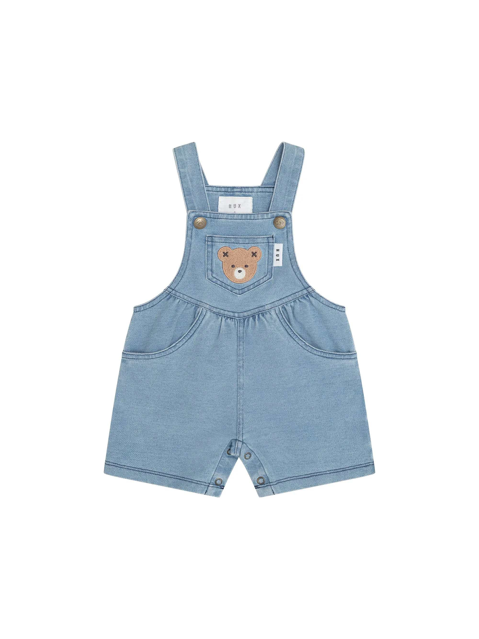 Huxbaby Huxbear Knit Denim Short Overalls