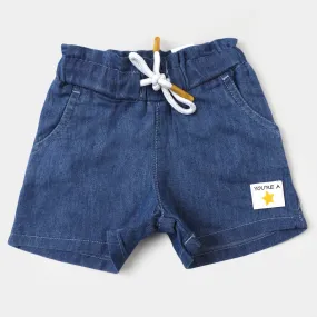 Infant Girls Denim Short You're A Star - Light Blue