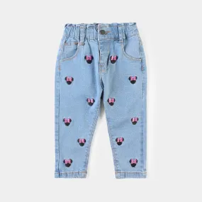 Infant Girls Denim Stretch Pant -LT.Blue