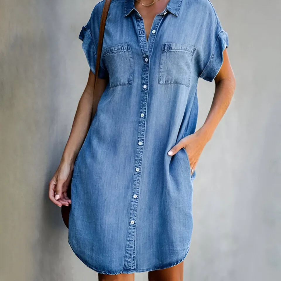 Ivyshape | Comfy Chic Denim Dress