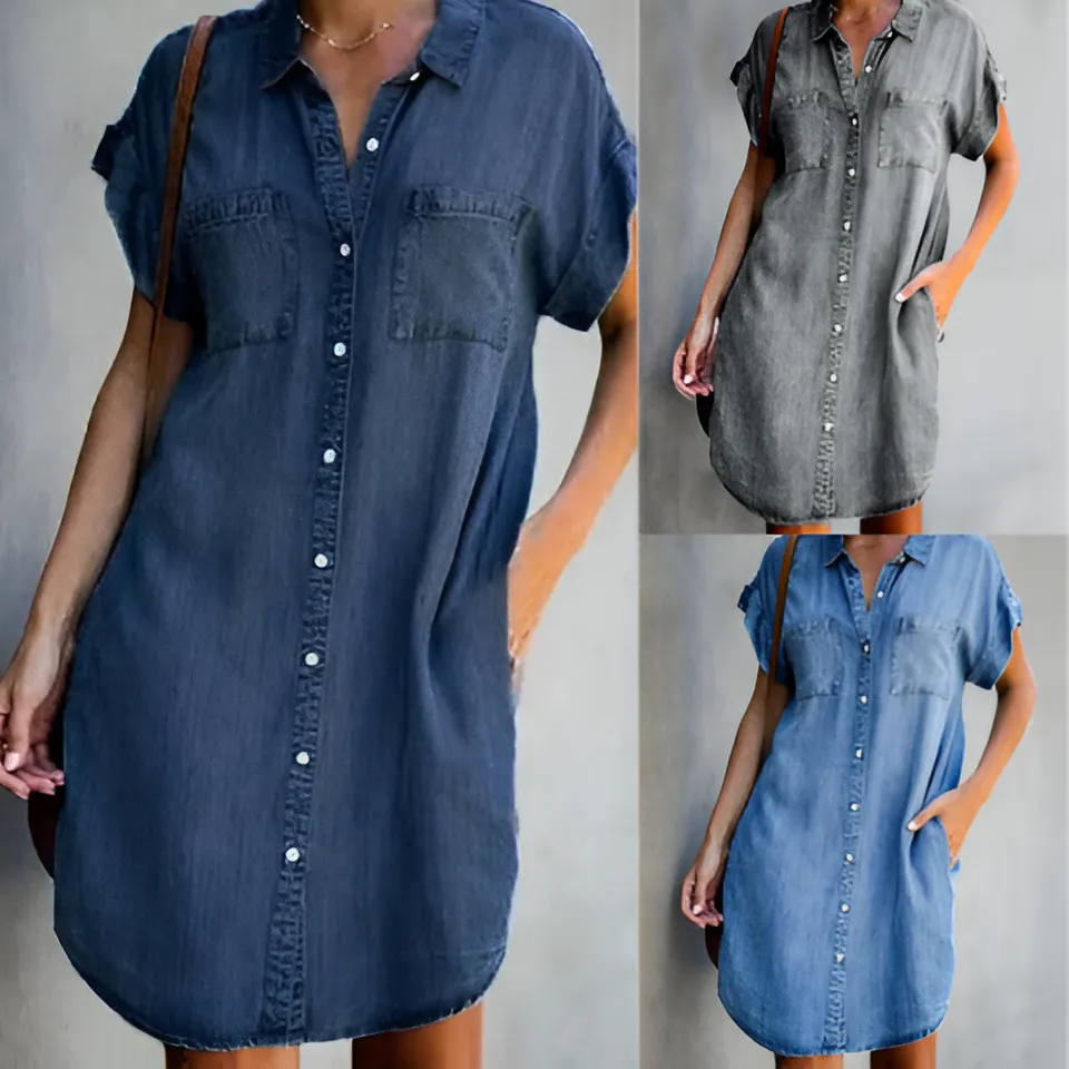 Ivyshape | Comfy Chic Denim Dress