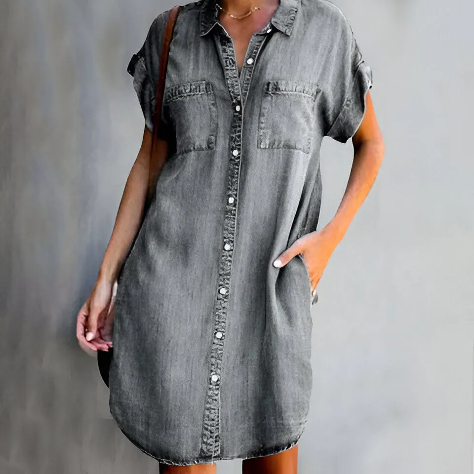 Ivyshape | Comfy Chic Denim Dress