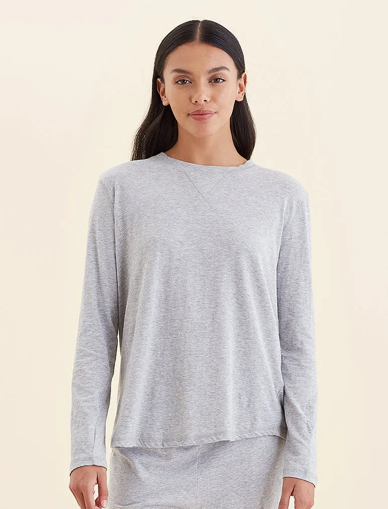 Jada Organic Cotton Knit Long Sleeve Tee