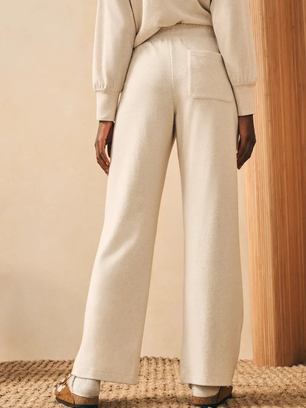 Legend Lounge Wide Leg Pant - Off White