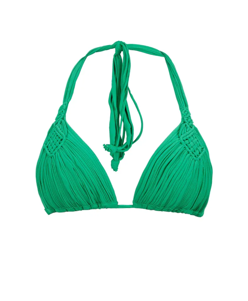 Matcha Mila Tri Top & Matcha Mila Teeny Tie Bottom by PQ Swim