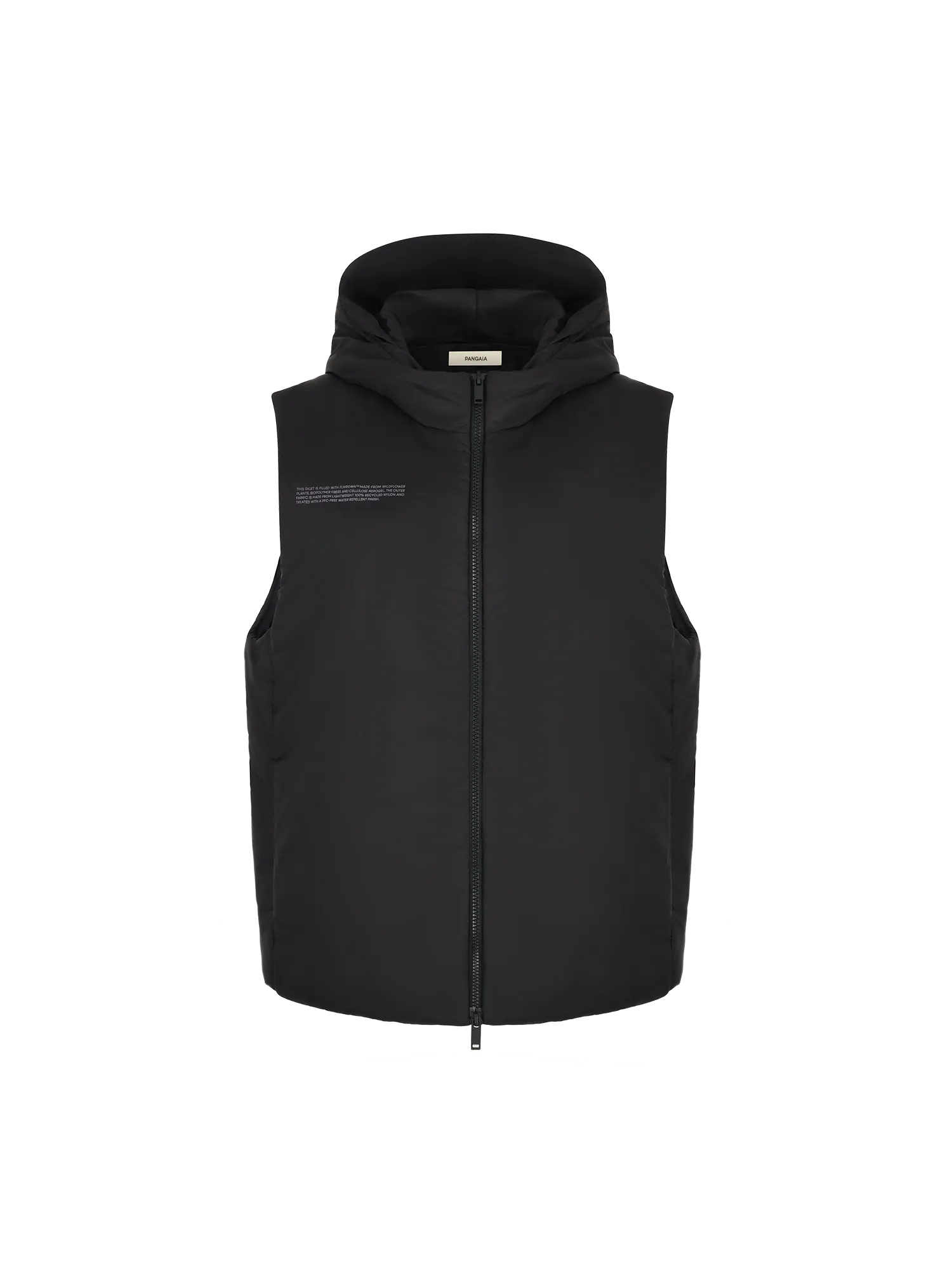 Mens Flower-Warmth Padded Gilet—black