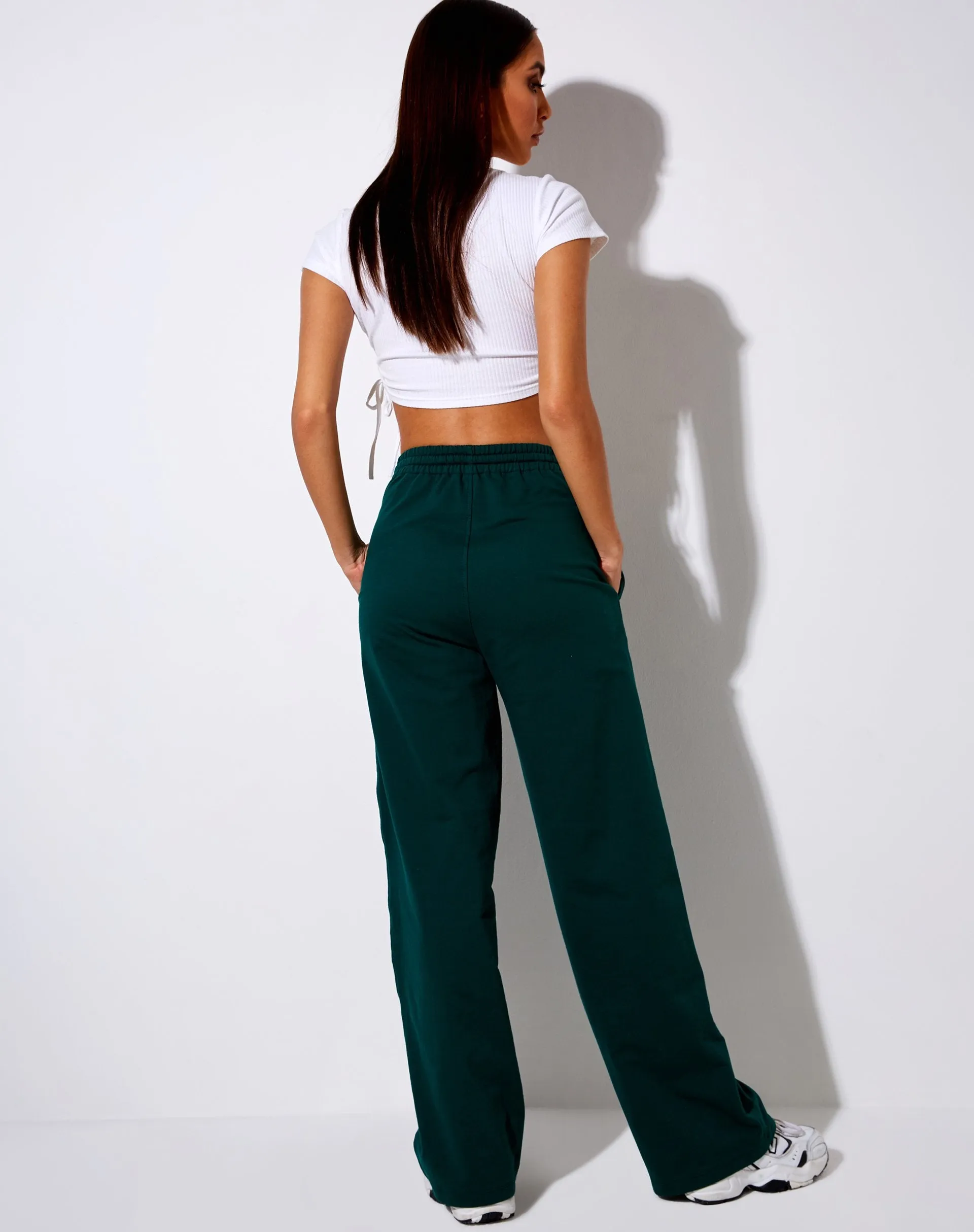 Nattan Jogger in Bottle Green 'Angel' Embro