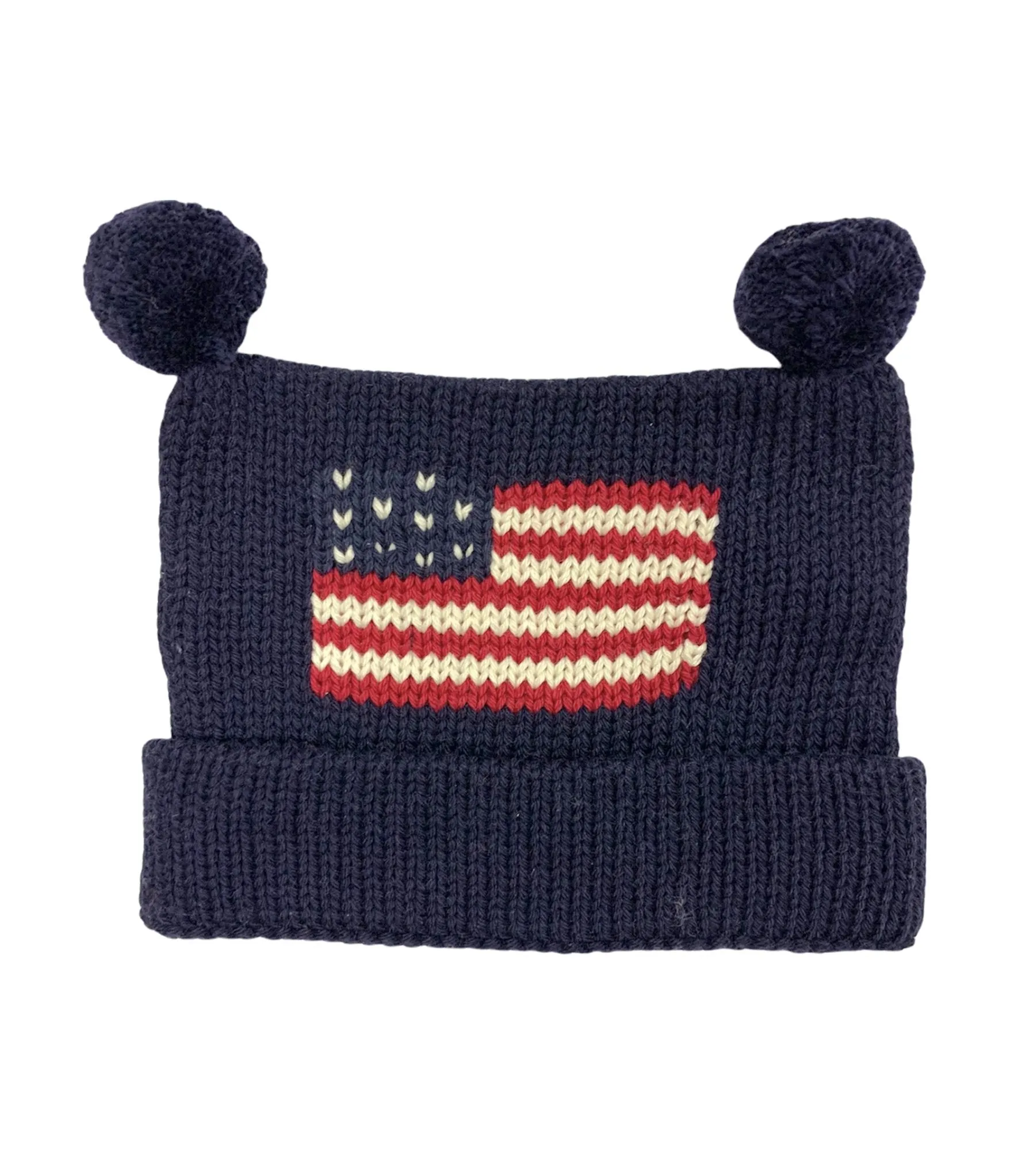 Navy American Flag Roll Neck Sweater