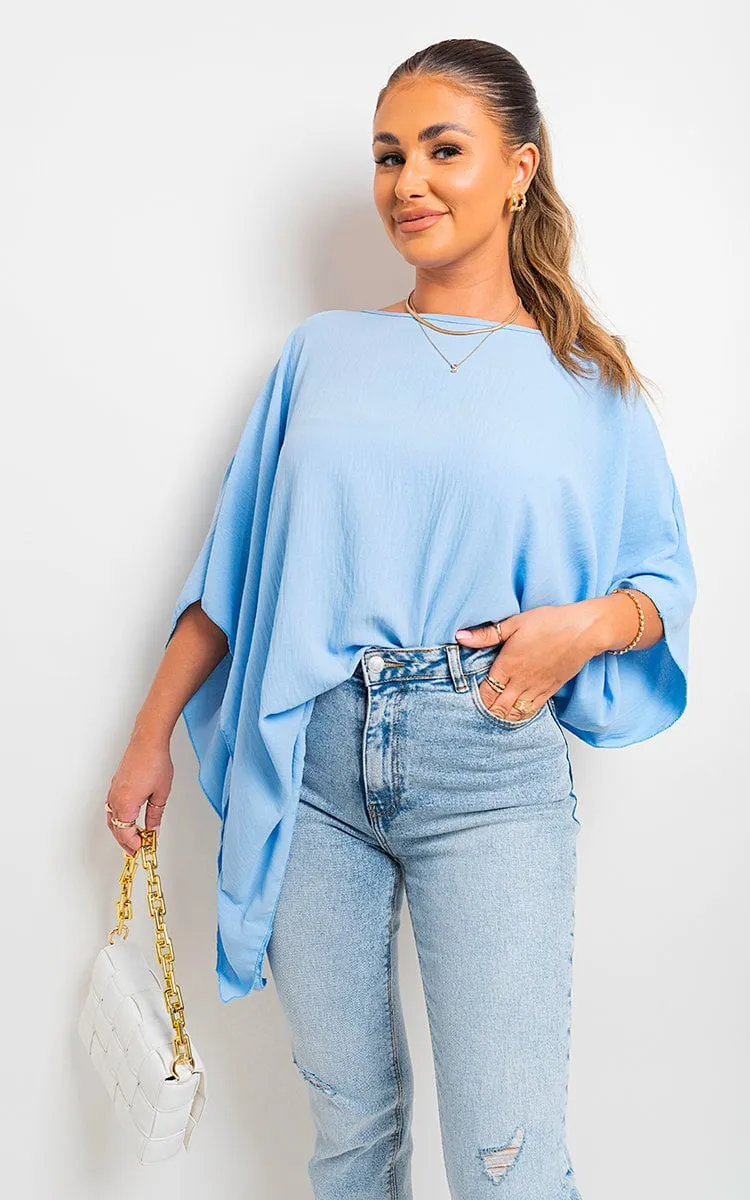 Oversized Batwing Sleeve Casual Tops