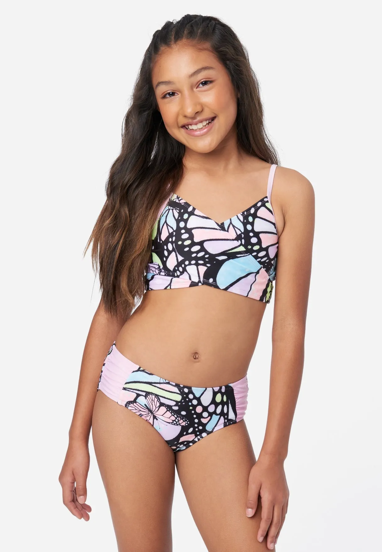 Patterned Wrap Bikini Swim Set