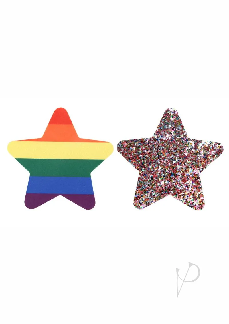 Peekaboo Pride Rainbow Glitter Stars