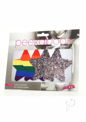 Peekaboo Pride Rainbow Glitter Stars