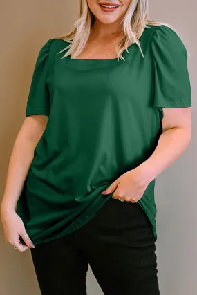 Plus Size Ruched Shoulder Top