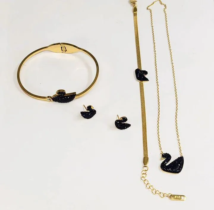 Premium Branded Black Swan Deal (Necklace,Tops,Bangle)