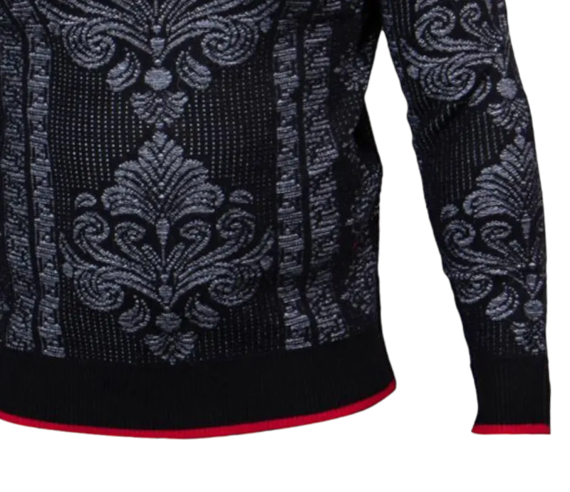 Prestige Black Men's Polo Sweater Luxury Fashion Design Regular-Fit