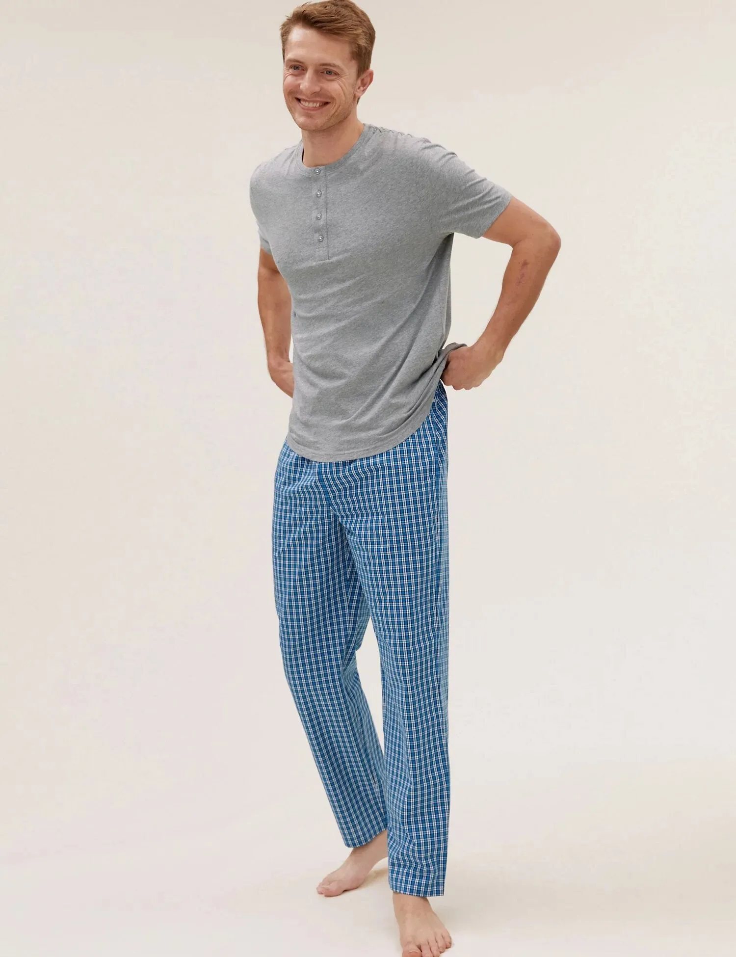 Pure Cotton Checked Pyjama Set