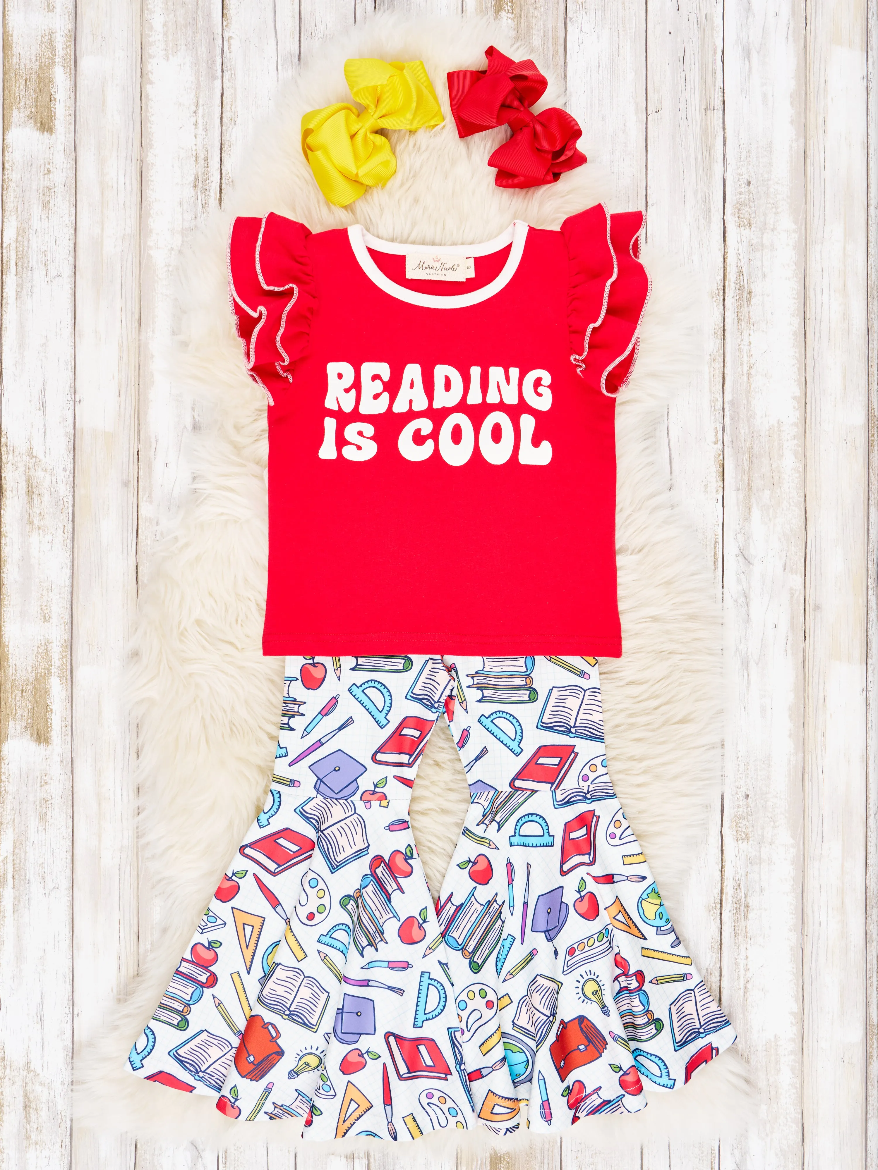 "Reading Is Cool" Ruffle Outfit