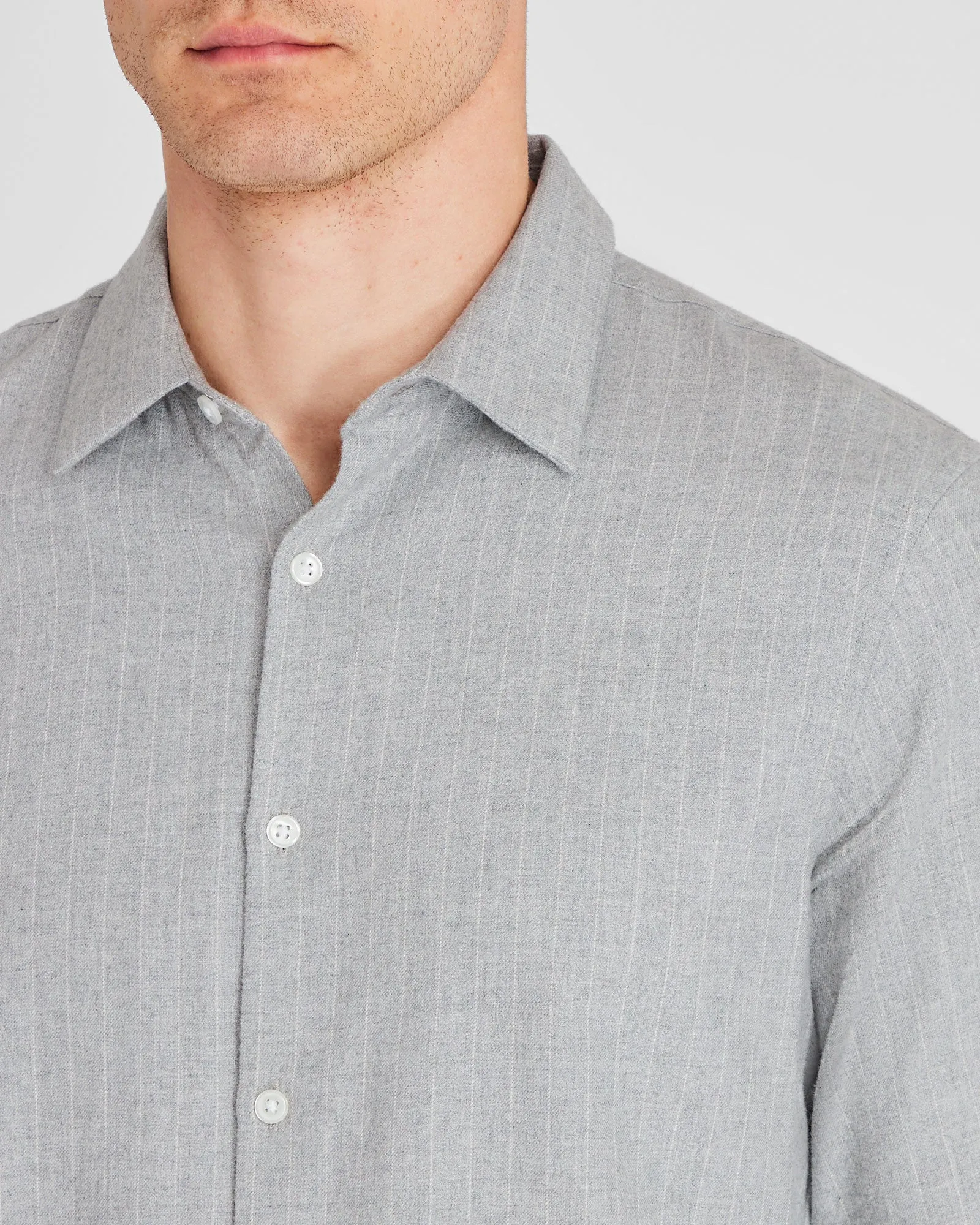 Refined Pinstripe Twill Shirt