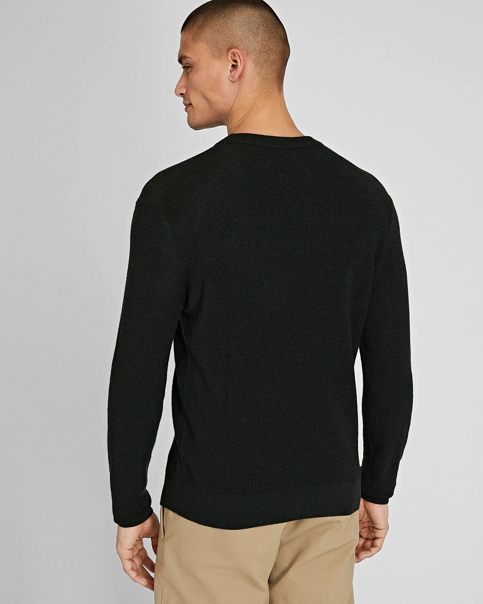 Refined Textured Wool Sweater