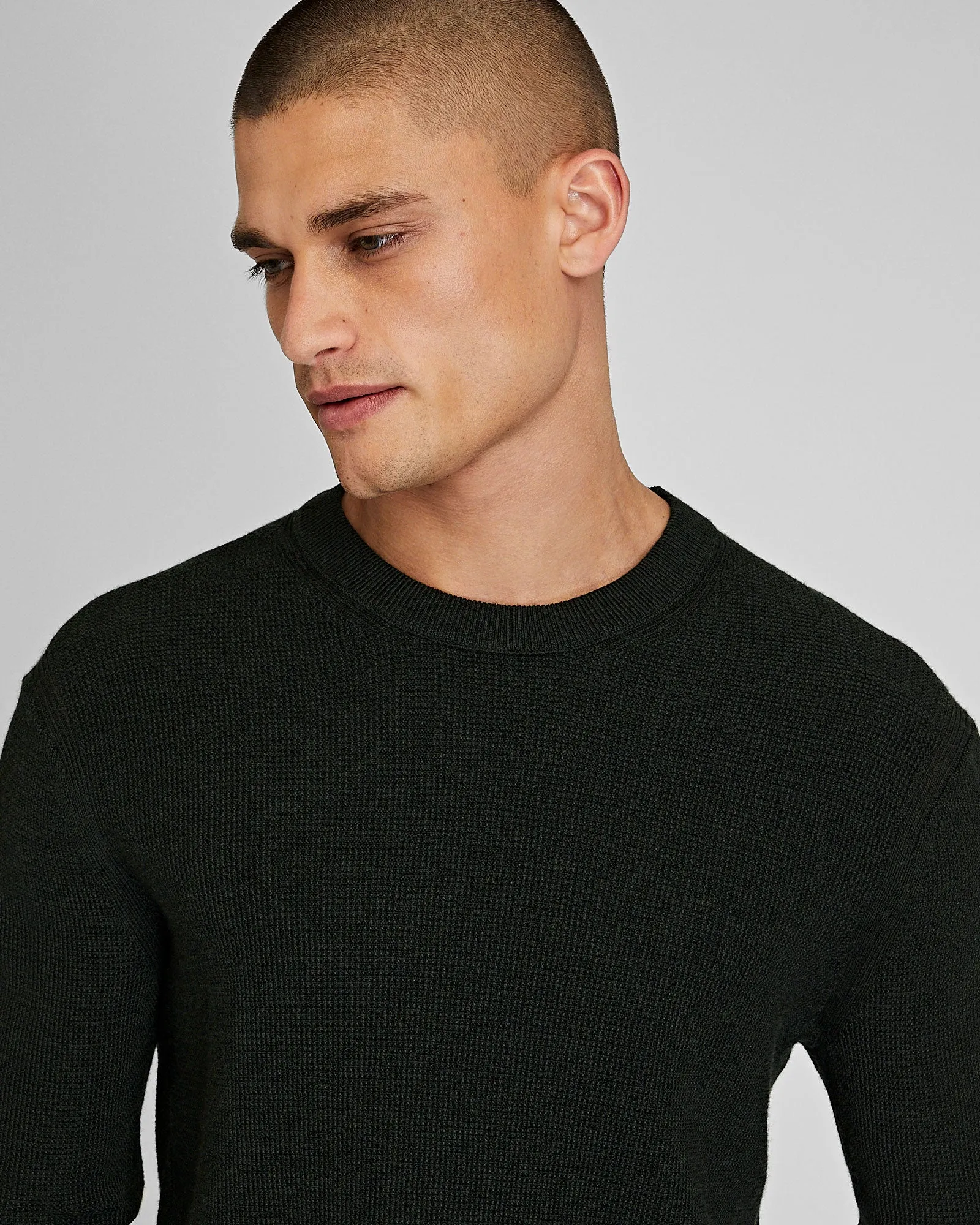 Refined Textured Wool Sweater