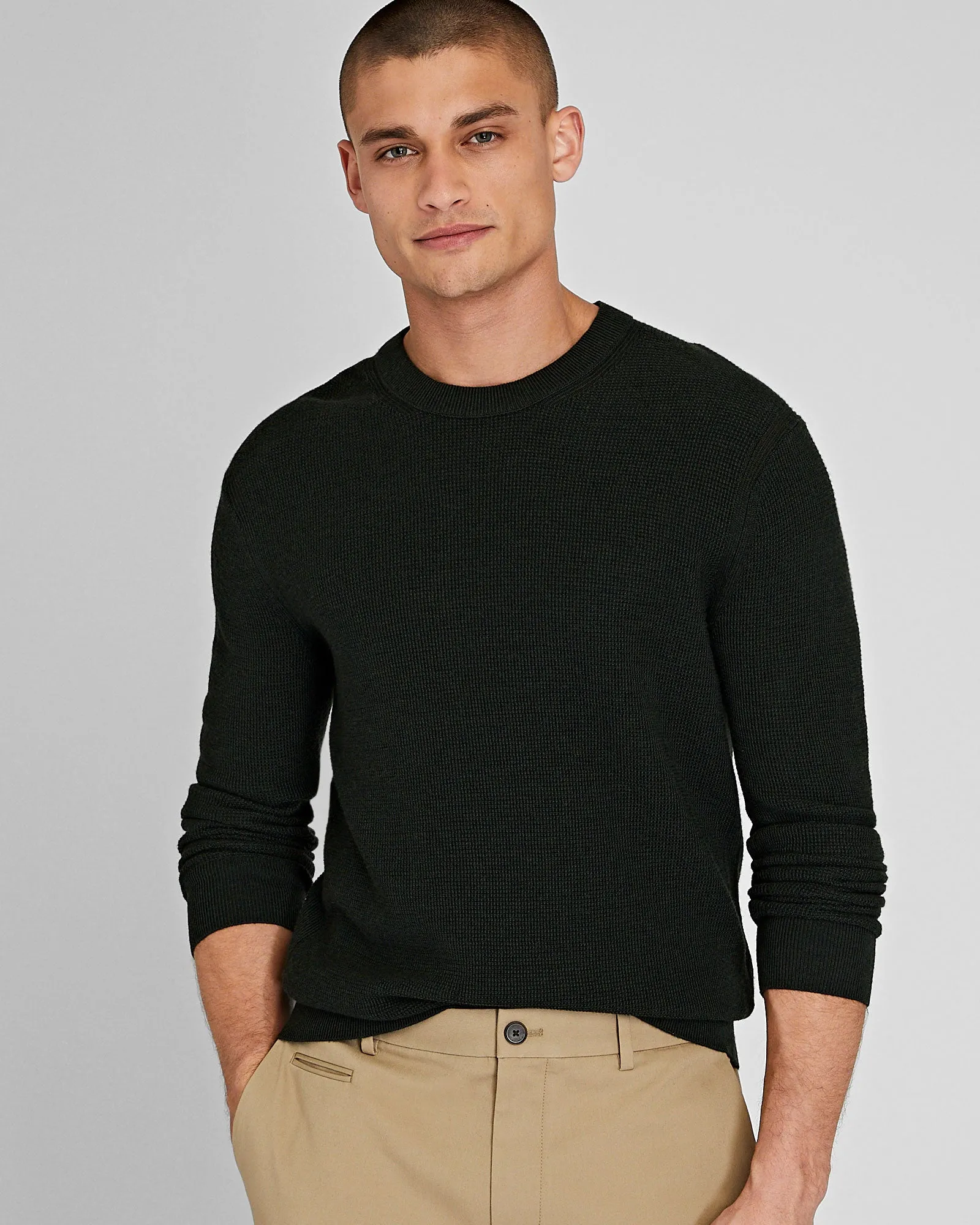 Refined Textured Wool Sweater