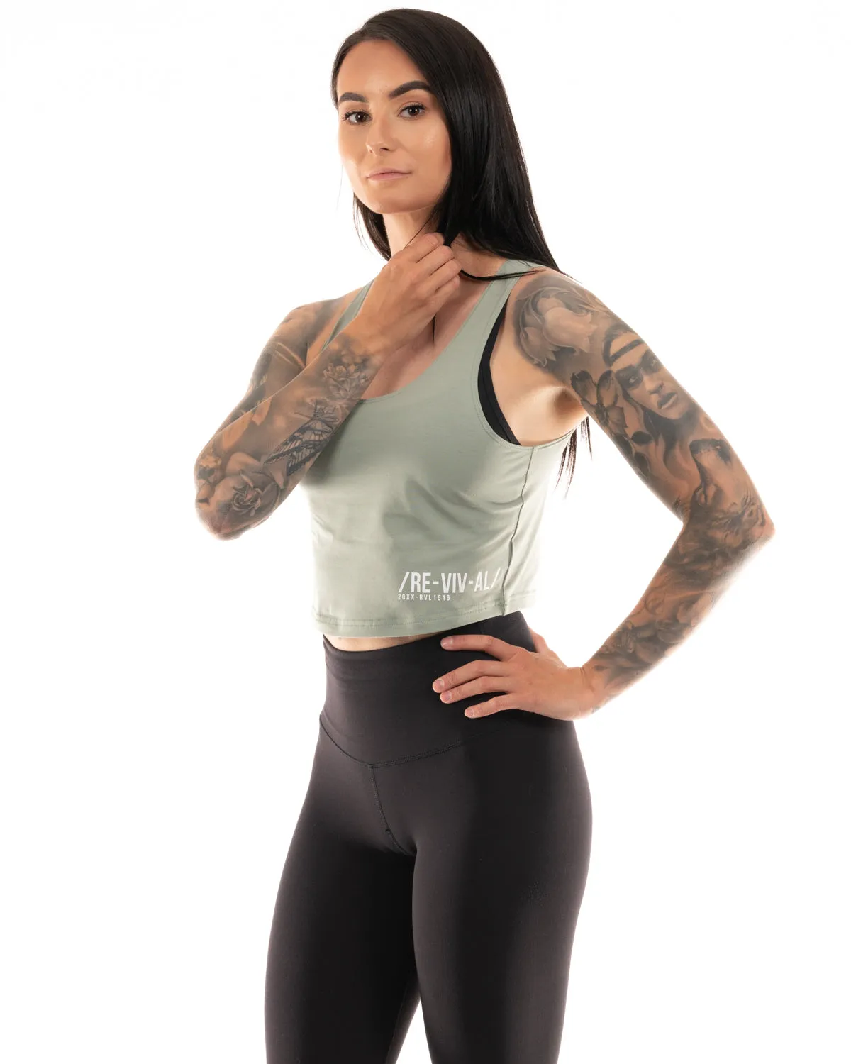 Refined - Women's Crop Top - Sage