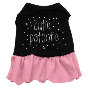 Rhinestone Cutie Patootie Dress Black with Pink XL (16)